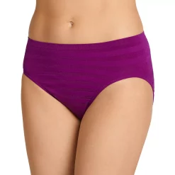 Women's Jockey® Comfies Matte & Shine Seamless Hi-Cut Panty 1306 -Adidas shop 1730434 Berry
