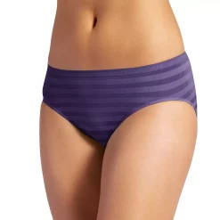 Women's Jockey® Comfies Matte & Shine Seamless Hi-Cut Panty 1306 -Adidas shop 1730434 Plum Pudding