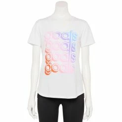 Women's Tek Gear® Essential Short Sleeve Graphic Tee -Adidas shop 2631893 Cream Goals