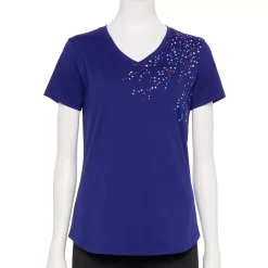 Women's Tek Gear® Essential Short Sleeve Graphic Tee -Adidas shop 2631893 Navy Stars
