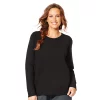 Plus Size Just My Size Fleece Crew Sweatshirt -Adidas shop 2659557 Ebony