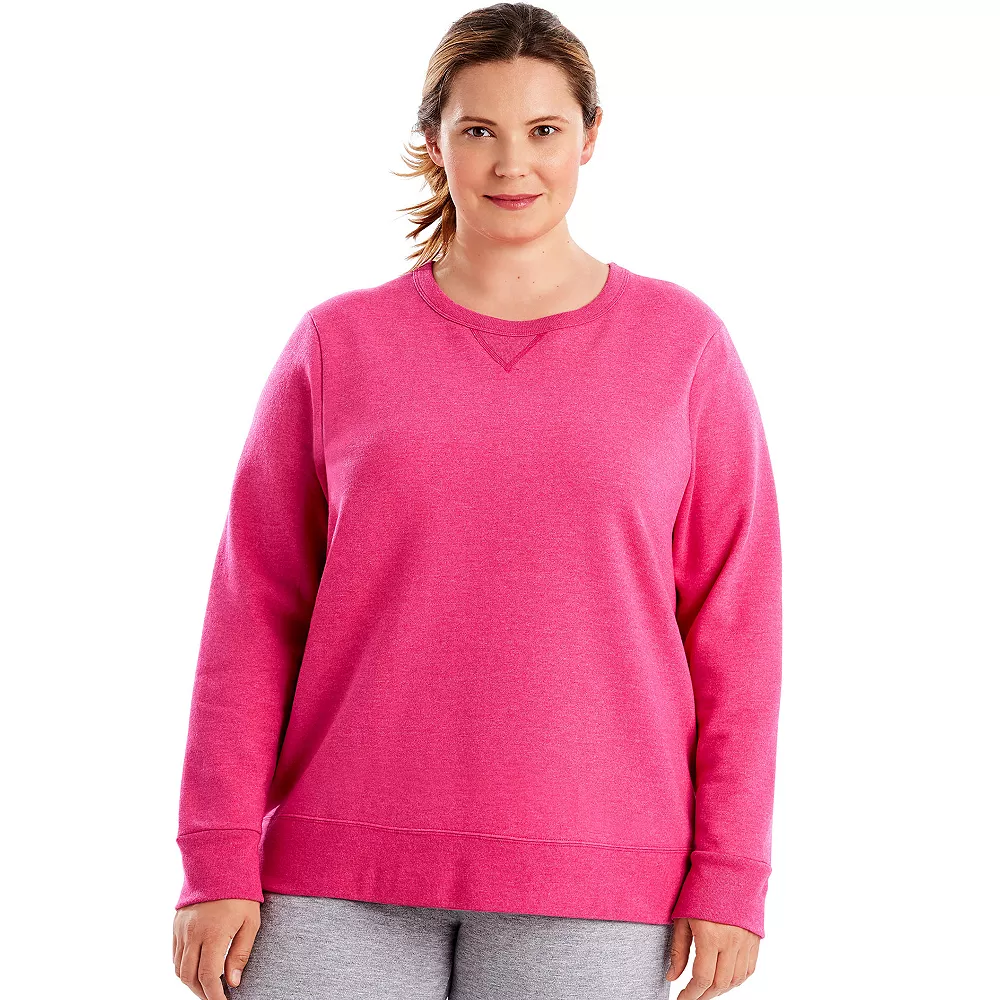 Plus Size Just My Size Fleece Crew Sweatshirt 8 Plus Size Just My Size Fleece Crew Sweatshirt - Image 6