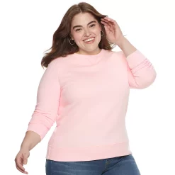 Plus Size Just My Size Fleece Crew Sweatshirt 13 Plus Size Just My Size Fleece Crew Sweatshirt -Adidas shop 2659557 Pale Pink