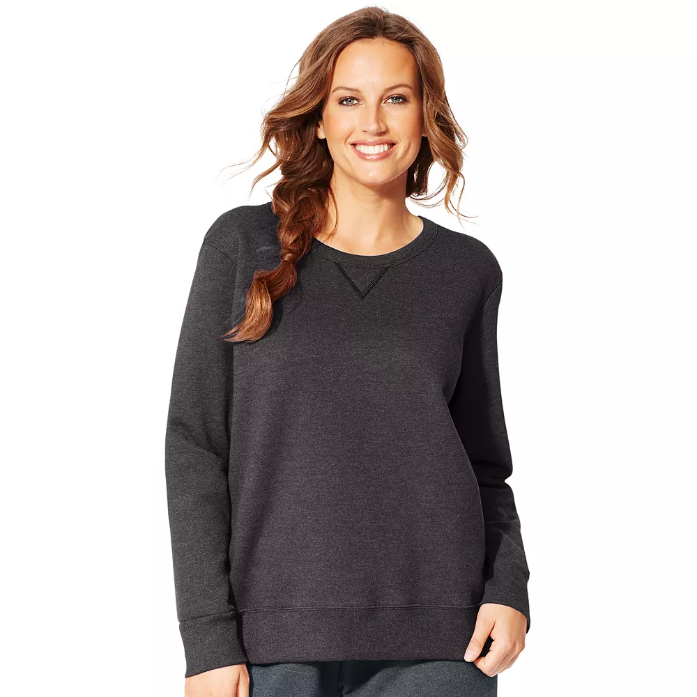 Plus Size Just My Size Fleece Crew Sweatshirt 4 Plus Size Just My Size Fleece Crew Sweatshirt - Image 2