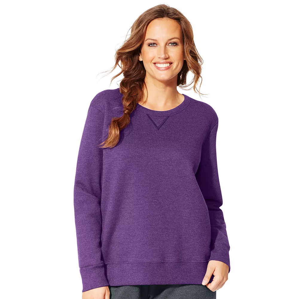 Plus Size Just My Size Fleece Crew Sweatshirt 5 Plus Size Just My Size Fleece Crew Sweatshirt - Image 3