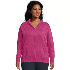 Plus Size Just My Size Zip-Up Fleece Jacket -Adidas shop 2659571 Jazzberry
