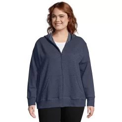 Plus Size Just My Size Zip-Up Fleece Jacket -Adidas shop 2659571 Navy Heather