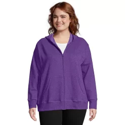 Plus Size Just My Size Zip-Up Fleece Jacket -Adidas shop 2659571 Violet Splendor