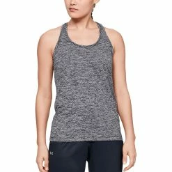 Women's Under Armour Tech Tank -Adidas shop 2897117 Black Metallic Silver