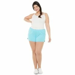 Juniors' Plus Size Soffe Curves Classic Shorts -Adidas shop 2970681 ALT4
