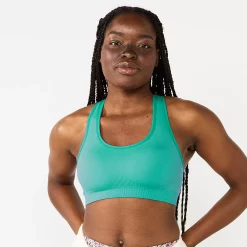 Tek Gear® Seamless Low-Impact Sports Bra -Adidas shop 2976589 Shy Green