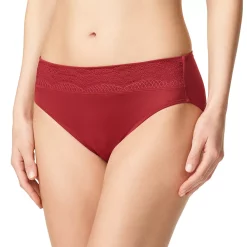 Warner's No Pinching No Problems® Dig-Free Comfort Waist with Lace Hi-Cut RT7401P -Adidas shop 3358334 Biking Red