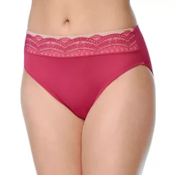 Warner's No Pinching No Problems® Dig-Free Comfort Waist with Lace Hi-Cut RT7401P -Adidas shop 3358334 Cherry Jubilee