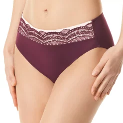 Warner's No Pinching No Problems® Dig-Free Comfort Waist with Lace Hi-Cut RT7401P -Adidas shop 3358334 Potent Purple