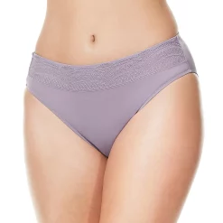 Warner's No Pinching No Problems® Dig-Free Comfort Waist with Lace Hi-Cut RT7401P -Adidas shop 3358334 Purple Ash
