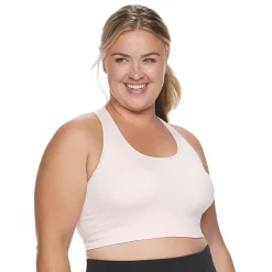 Plus Size Tek Gear® Seamless Low-Impact Sports Bra -Adidas shop 3548821 Pink Layer