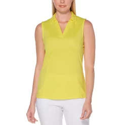 Women's Grand Slam Sleeveless Golf Polo -Adidas shop 3696293 Lemon Tonic
