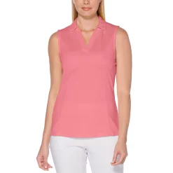 Women's Grand Slam Sleeveless Golf Polo -Adidas shop 3696293 Pink Lemonade