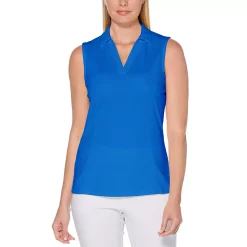 Women's Grand Slam Sleeveless Golf Polo -Adidas shop 3696293 Princess Blue