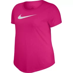 Plus Size Nike Dri-FIT Training Swoosh Logo Tee -Adidas shop 3794271 Fireberry Champagne