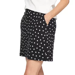 Women's Croft & Barrow® Easy Pull-On Skort -Adidas shop 3947868 Black And White Dot