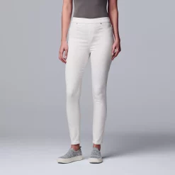 Simply Vera Vera Wang Mid Rise All-Day Denim Legging -Adidas shop 3962344 White