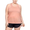 Plus Size Under Armour Tech Twist Tank Top -Adidas shop 3974799 Peach Frost