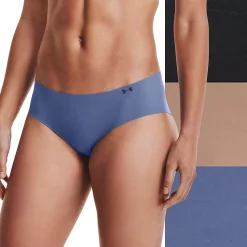 Under Armour Pure Stretch 3-Pack Hipster Panty -Adidas shop 3979380 Black Beige Black