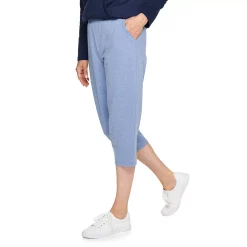 Women's Croft & Barrow® Easy Pull-On Knit Capri Pants -Adidas shop 3982181 Blue Heather