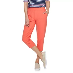 Women's Croft & Barrow® Easy Pull-On Knit Capri Pants -Adidas shop 3982181 Coral