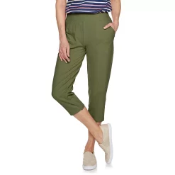 Women's Croft & Barrow® Easy Pull-On Knit Capri Pants -Adidas shop 3982181 Olive