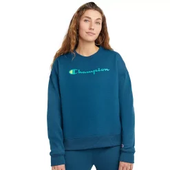 Women's Champion® Powerblend Fleece Boyfriend Sweatshirt -Adidas shop 4010308 Fresh Teal