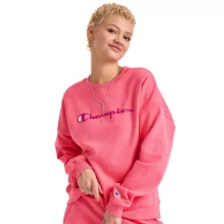 Women's Champion® Powerblend Fleece Boyfriend Sweatshirt -Adidas shop 4010308 Pinky Peach