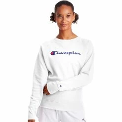 Women's Champion® Powerblend Fleece Boyfriend Sweatshirt -Adidas shop 4010308 White