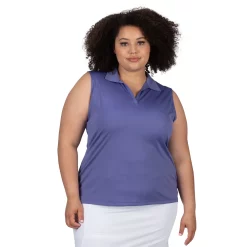 Plus Size Nancy Lopez Sleeveless Polo -Adidas shop 4016810 Corsica