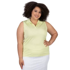 Plus Size Nancy Lopez Sleeveless Polo -Adidas shop 4016810 Pistachio