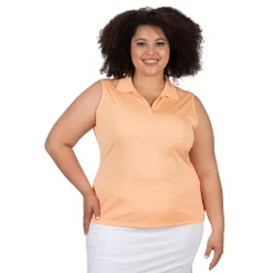 Plus Size Nancy Lopez Sleeveless Polo -Adidas shop 4016810 Sherbet