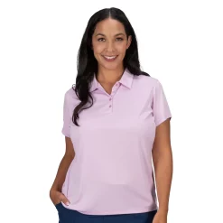 Plus Size Nancy Lopez Short Sleeve Polo -Adidas shop 4016811 Lilac