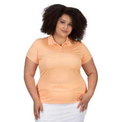 Plus Size Nancy Lopez Short Sleeve Polo -Adidas shop 4016811 Sherbet