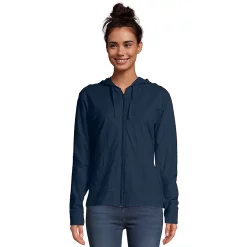 Women's Hanes® Slub Jersey Full Zip Hooded Sweatshirt 15 Women's Hanes® Slub Jersey Full Zip Hooded Sweatshirt -Adidas shop 4148821 Navy