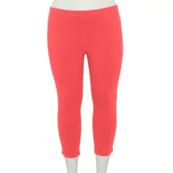 Plus Size Tek Gear® Essential High-Waisted Capri Leggings -Adidas shop 4215123 Fanatic Pink