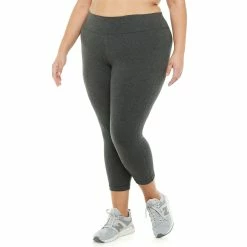 Plus Size Tek Gear® Essential High-Waisted Capri Leggings -Adidas shop 4215123 Ink Heather