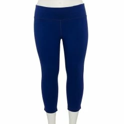 Plus Size Tek Gear® Essential High-Waisted Capri Leggings -Adidas shop 4215123 Plum Valley