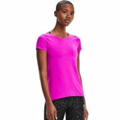 Women's Under Armour HeatGear® Crewneck Tee -Adidas shop 4246032 Meteor Pink