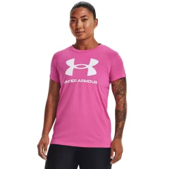 Women's Under Armour Graphic Tee -Adidas shop 4246163 Pink Edge White