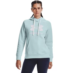Women's Under Armour Rival Fleece Logo Hoodie -Adidas shop 4246170 Fuse Teal