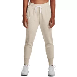 Women's Under Armour Rival Fleece Jogger Pants -Adidas shop 4246189 Oatmeal Light Heather
