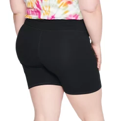 Juniors' Plus Size SO® Lounge High Waist Side Piece Bike Shorts -Adidas shop 4252693 ALT