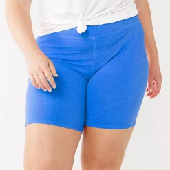 Juniors' Plus Size SO® Lounge High Waist Side Piece Bike Shorts -Adidas shop 4252693 Blue Grapes