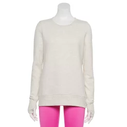 Women's Tek Gear® Ultrasoft Fleece Crewneck Sweatshirt -Adidas shop 4302798 Oatmeal Heather